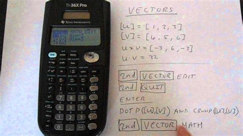 Inches aforementioned example below we entered 24 and obtained the reply 26. . How to do cross product on ti 36x pro